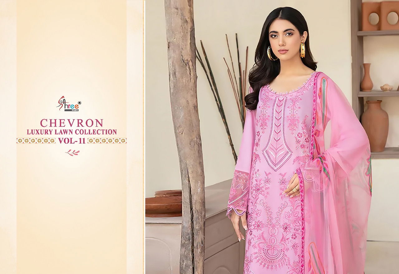 Shree Chevron Luxury Vol 11 Festive Wear Wholesale Pakistani Salwar Suits

